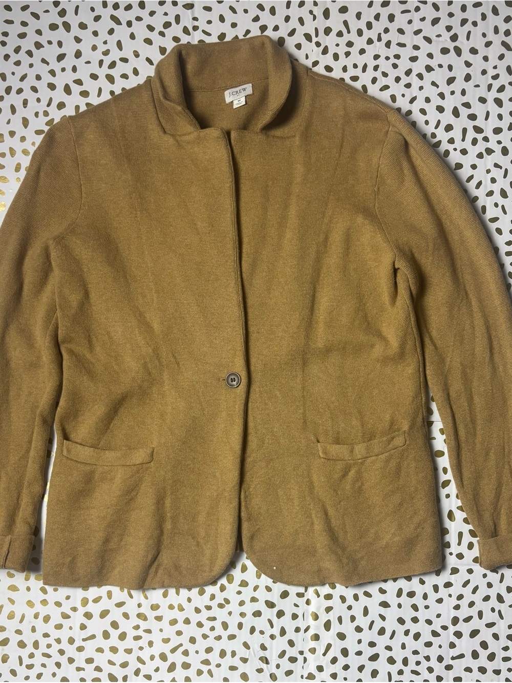 J. Crew Camel Single-Button Wool Blend Blazer